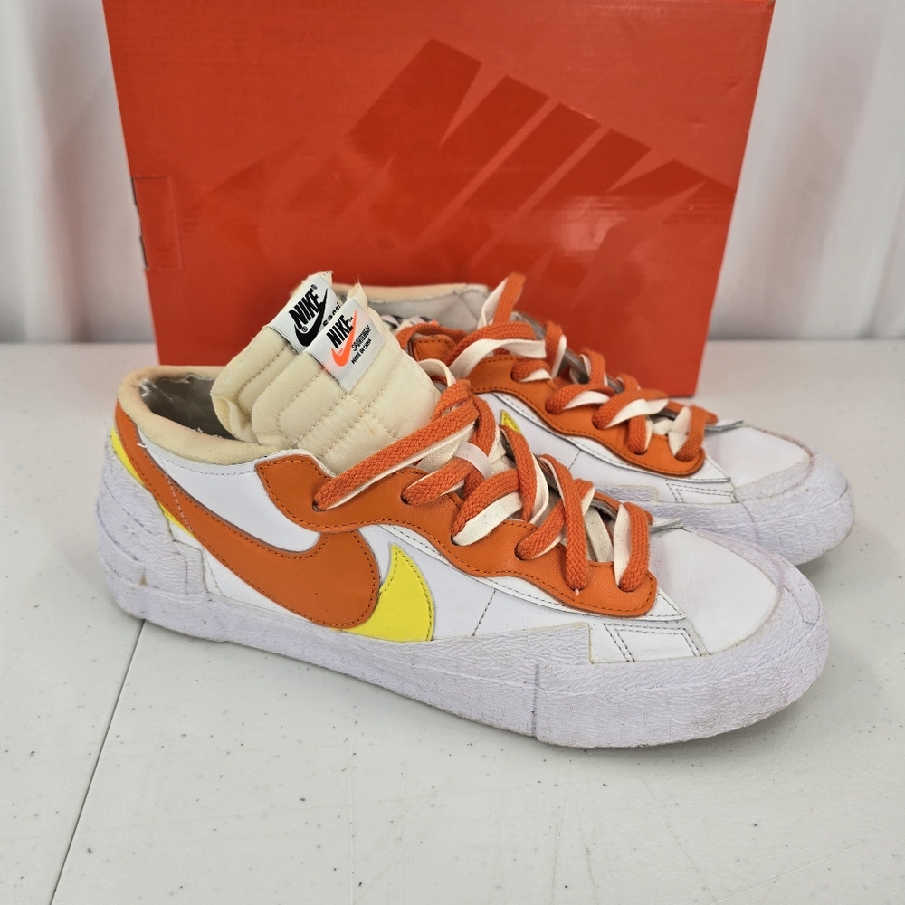 Nike Blazer Low x Sacai Magma Orange White Men's Size 11 DD1877-100 EUC With Box